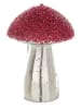 Bizzotto Figurka dekoracyjna "Mushroom" w kolorze srebrno-czerwonym - wys. 9,5 cm