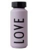 Design Letters Butelka termiczna "Love" w kolorze lawendowym - 500 ml