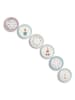 Trendy Kitchen by EXCÉLSA 6er-Set: Dessertteller ''Xmas Sweet Pastels'' in Bunt -  Ø 20,5 cm