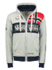 Geographical Norway Bluza w kolorze czerwono-szaro-granatowym