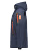 Geographical Norway Softshelljas "Tezip" donkerblauw/oranje