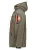 Geographical Norway Softshelljacke "Tezip" in Khaki/ Orange