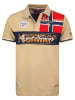 Geographical Norway Koszulka polo "Kidney" w kolorze beżowo-czerwono-czarnym
