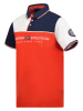 Geographical Norway Poloshirt "Kondo" rood/wit/donkerblauw