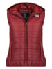 Geographical Norway Kamizelka pikowana "Vatika" w kolorze bordowym