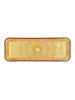 Lyngby Glas Serveerplaat "Kusintha" oranje - (B)38 x (H)14 x (D)3 cm