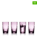 Lyngby Glas 4-delige set: glazen "Vienna" paars - 450 ml