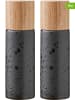 Bitz 2er-Set: Gewürzmühlen in Schwarz - (H)17 cm