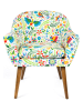 EXCELSA Fauteuil "Mexican Flowers" meerkleurig - (B)70,5 x (H)83 x (D)65 cm