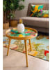 EXCELSA Beistelltisch "Havana" in Natur/ Bunt - (H)44 x  Ø 48 cm