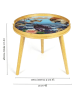 EXCELSA Beistelltisch "Fuji" in Natur/ Bunt - (H)44 x  Ø 48 cm