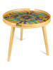 EXCELSA Bijzettafel "Trinacia" naturel/meerkleurig - (H)44 x  Ø 48 cm