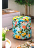 EXCELSA Hocker "Fiori Frida" ze wzorem - wys. 43 x Ø 38 cm