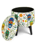EXCELSA Aufbewahrungshocker "Calavera" in Bunt - (H)45 x  Ø 37 cm