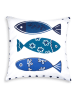 Trendy Kitchen by EXCÉLSA Poduszka "Ocean" w kolorze biało-niebieskim - 45 x 45 cm