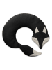 Leschi Bio-Körnerkissen "Fuchs Noah" in Schwarz - (L)50 x (B)4 x (H)10 cm