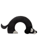 Leschi Bio-Körnerkissen "Hund Bobby" in Schwarz - (L)40 x (B)4 x (H)10 cm