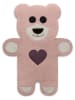 Leschi Bio-Körnerkissen "Bär Teddy" in Rosa - (L)40 x (B)4 x (H)14 cm