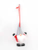 SiL Interiors Dekoanhänger ''Hanging Santa'' in Rot/ Weiß/ Grau - (B)5,4 x (H)10 x (T)4 cm