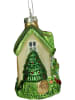 Kersten Ozdoba choinkowa "Christmas Cottage" w kolorze zielonym - wys. 12 cm