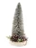 SiL Interiors Decoratief object "Christmas Tree" groen/wit - (H)31 x Ø 15 cm