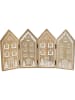 POSIWIO Dekoracja "Houses" w kolorze beżowym - 37,5 x 21 x 2 cm