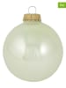 Krebs Glas Lauscha Christbaumkugeln in Creme - 8 Stück - Ø 7 cm