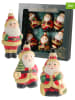 Krebs Glas Lauscha Christbaumornamente "Weihnachtsmänner" in Rot/ Gold - 6 Stück