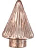 J Line LED-Dekoobjekt "Weihnachtsbaum" in Rosa - (H)12,5 x Ø 9 cm