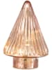 J Line LED-Dekoobjekt "Weihnachtsbaum" in Rosa - (H)12,5 x Ø 9 cm