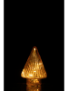 J Line Dekoracja LED "Christmas tree" w kolorze jasnoróżowym - wys. 12,5 x Ø 9 cm