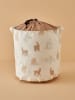 BELLA MAISON Wäschekorb ''Alpaca'' in Beige/ Bunt - (H)40 x Ø 36 cm