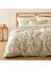 BELLA MAISON Beddengoedset "Lauren'' wit/groen - (L)220 x (B)160 cm