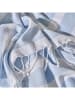 BELLA MAISON Strandtuch ''Lua'' in Weiß/ Hellblau - (L)180 x (B)95 cm