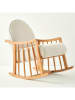 BELLA MAISON Schaukelstuhl "Alen" in Creme - (B)85 x (H)67 x (T)75 cm