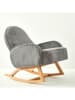 BELLA MAISON Schaukelstuhl "Meira" in Grau - (B)78 x (H)75 x (T)91 cm