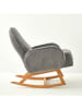 BELLA MAISON Schaukelstuhl "Meira" in Grau - (B)78 x (H)75 x (T)91 cm