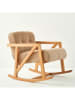 BELLA MAISON Schaukelstuhl "Just" in Hellbraun - (B)80 x (H)68 x (T)93 cm