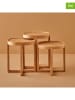 BELLA MAISON Set van drie bijzettafels "Stella" eikenhoutkleurig