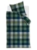 Beddinghouse Komplet pościeli flanelowej "Beckett" w kolorze niebiesko-zielonym