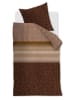 Beddinghouse Komplet pościeli satynowej "Feis" w kolorze jasnobrązowo-brązowym