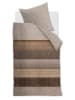 Beddinghouse Satijnen beddengoedset "Quilted" lichtbruin/bruin