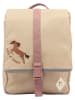 FABELAB Rucksack in Beige/ Rosa - (B)26 x (H)32 x (T)9 cm
