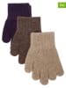 mikk-line Rękawiczki (3 pary) w kolorze brązowym