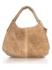 Anna Morellini Skórzany shopper bag w kolorze beżowym - 41 x 30 x 34 cm