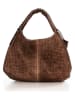 Anna Morellini Leren schoudertas "Pitigliano" in Braun- (B)41 x (H)34 x (D)30 cm