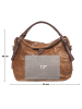Anna Morellini Leder-Shopper "Cortona" in Braun - (B)40 x (H)36 x (T)16 cm