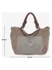 Anna Morellini Skórzany shopper bag "Gimignano" w kolorze szarobrązowym - 45 x 50 x 20 cm