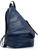 Anna Morellini Leren rugzak "Aureliana" blauw - (B)42 x (H)55 x (D)16 cm