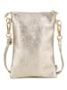 Anna Morellini Leder-Umhängetasche "Erica" in Gold - (B)14 x (H)21 x (T)1 cm